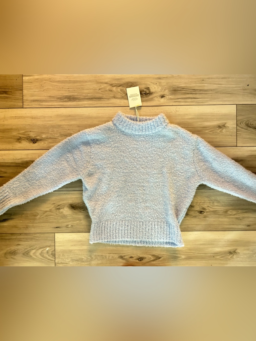 Free Assembly Fuzzy Blue Sweater XS NWT Sparkle Soft Knit
